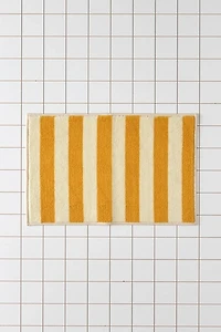 Awning Stripe Plush Printed Bath Mat
