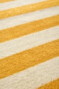 Awning Stripe Plush Printed Bath Mat