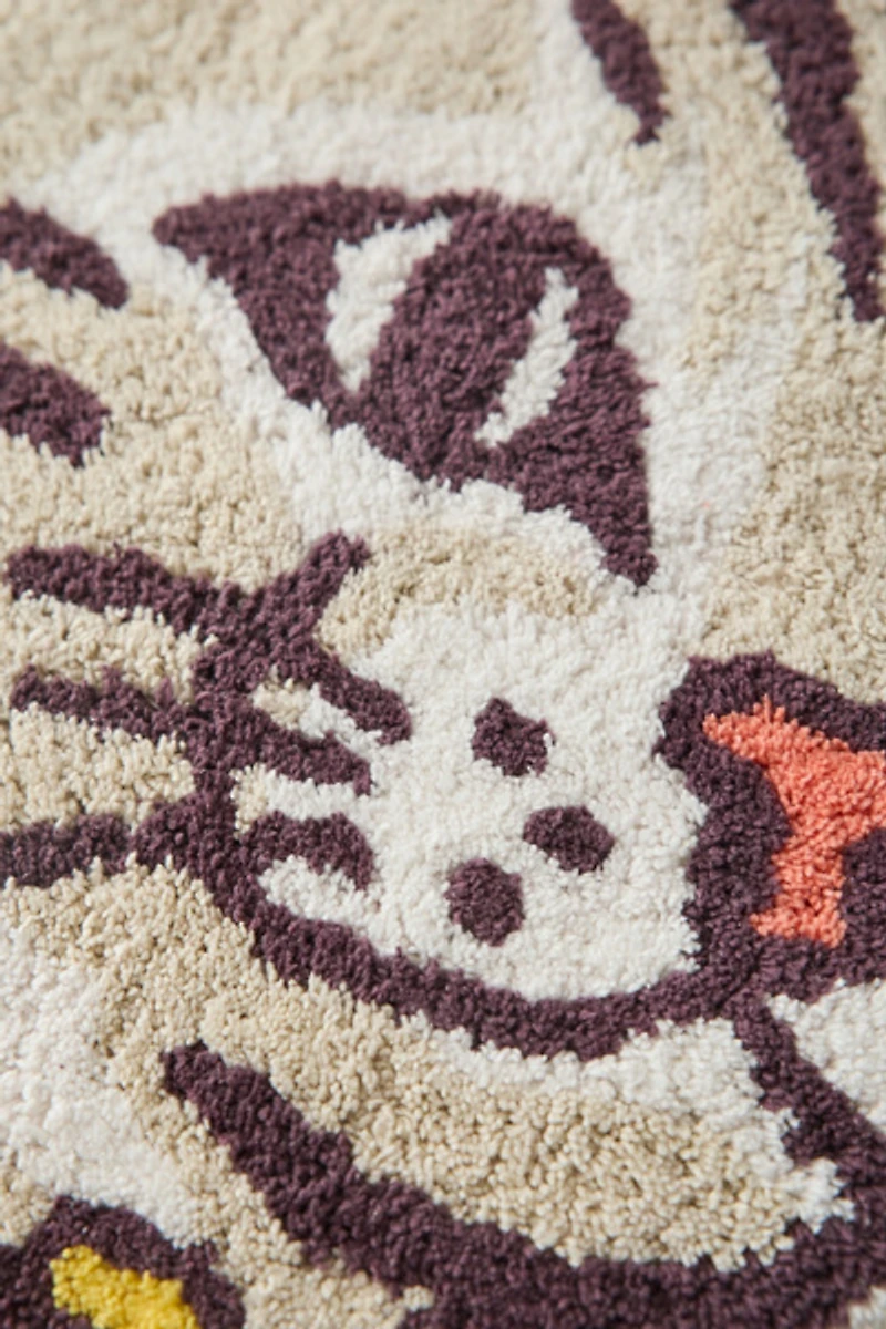 Ziggy Cat Shaped Tufted Bath Mat