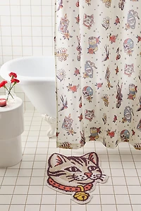 Ziggy Cat Shaped Tufted Bath Mat