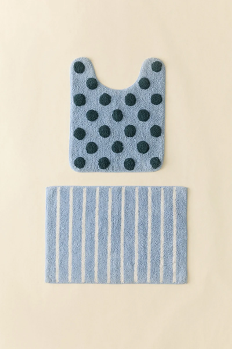 Kori Patterned Tufted Bath Mat Set