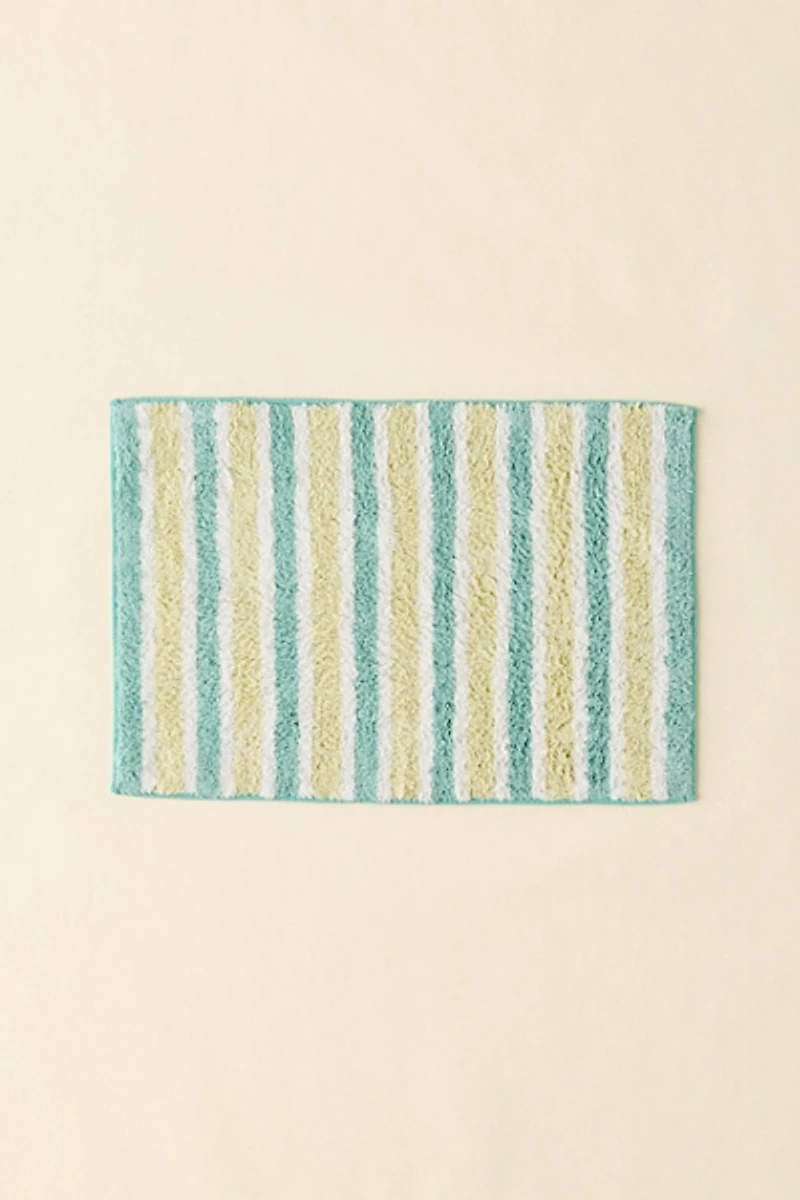 Rowen Shirting Striped Plush Tufted Bath Mat