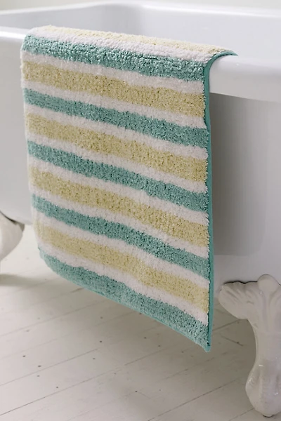 Rowen Shirting Striped Plush Tufted Bath Mat
