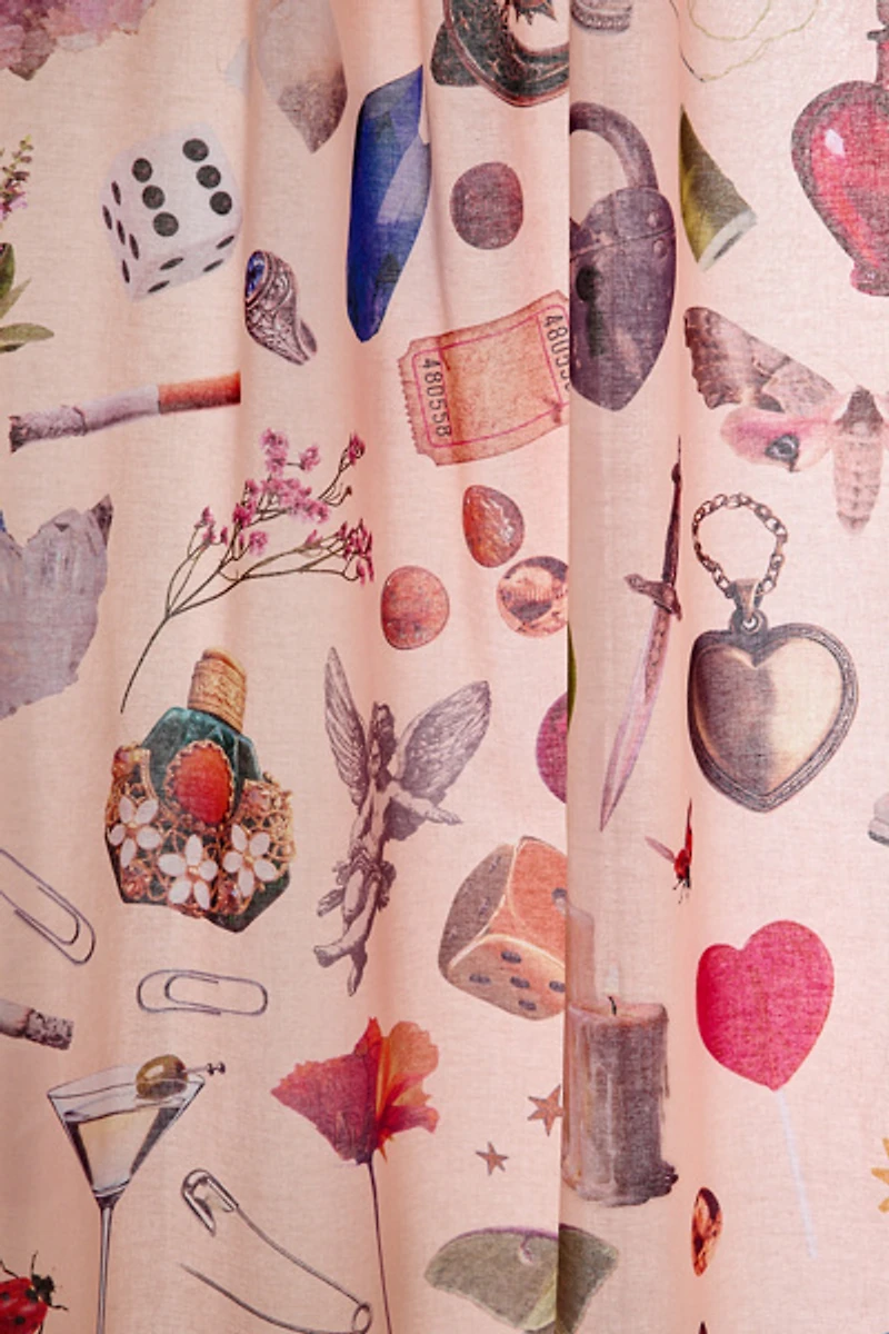 Charmed Icon Collage Patterned Shower Curtain