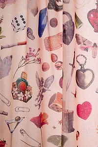 Charmed Icon Collage Patterned Shower Curtain