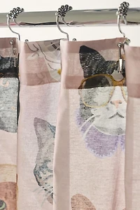 Sassy Cats Patterned Shower Curtain