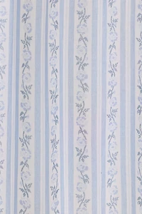 Francis Floral Striped Patterned Shower Curtain