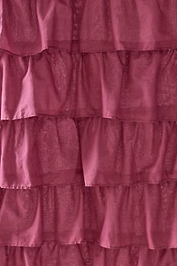 Waterfall Ruffle Cotton Voile Shower Curtain