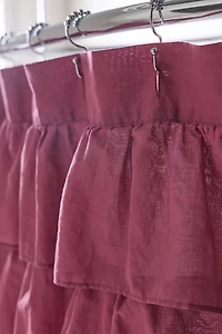 Waterfall Ruffle Cotton Voile Shower Curtain