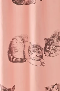 Cat Lady Patterned Shower Curtain