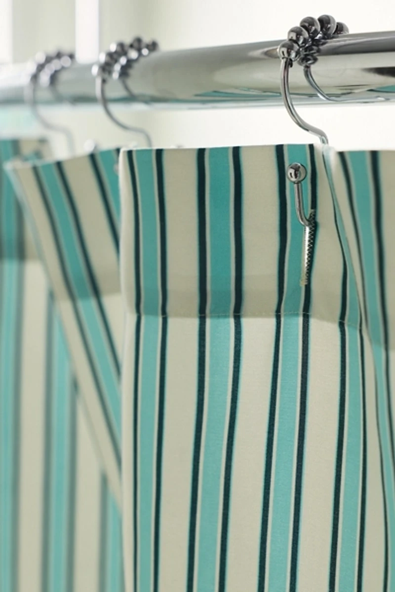 Rowen Shirting Striped Patterned Shower Curtain