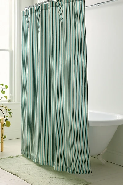 Rowen Shirting Striped Patterned Shower Curtain