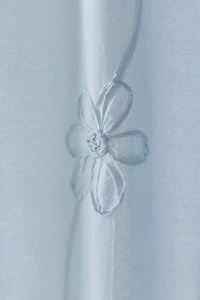 Misty Embroidered Floral Shower Curtain