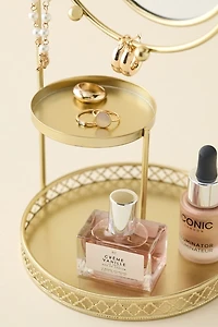 Round Mirror Jewelry Stand