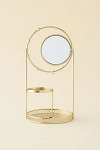 Round Mirror Jewelry Stand