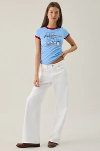 Peanuts University Graphic Ringer Baby Tee