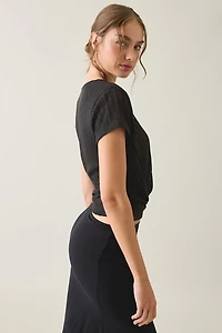 BDG Soren Reversible Surplice Short Sleeve Top