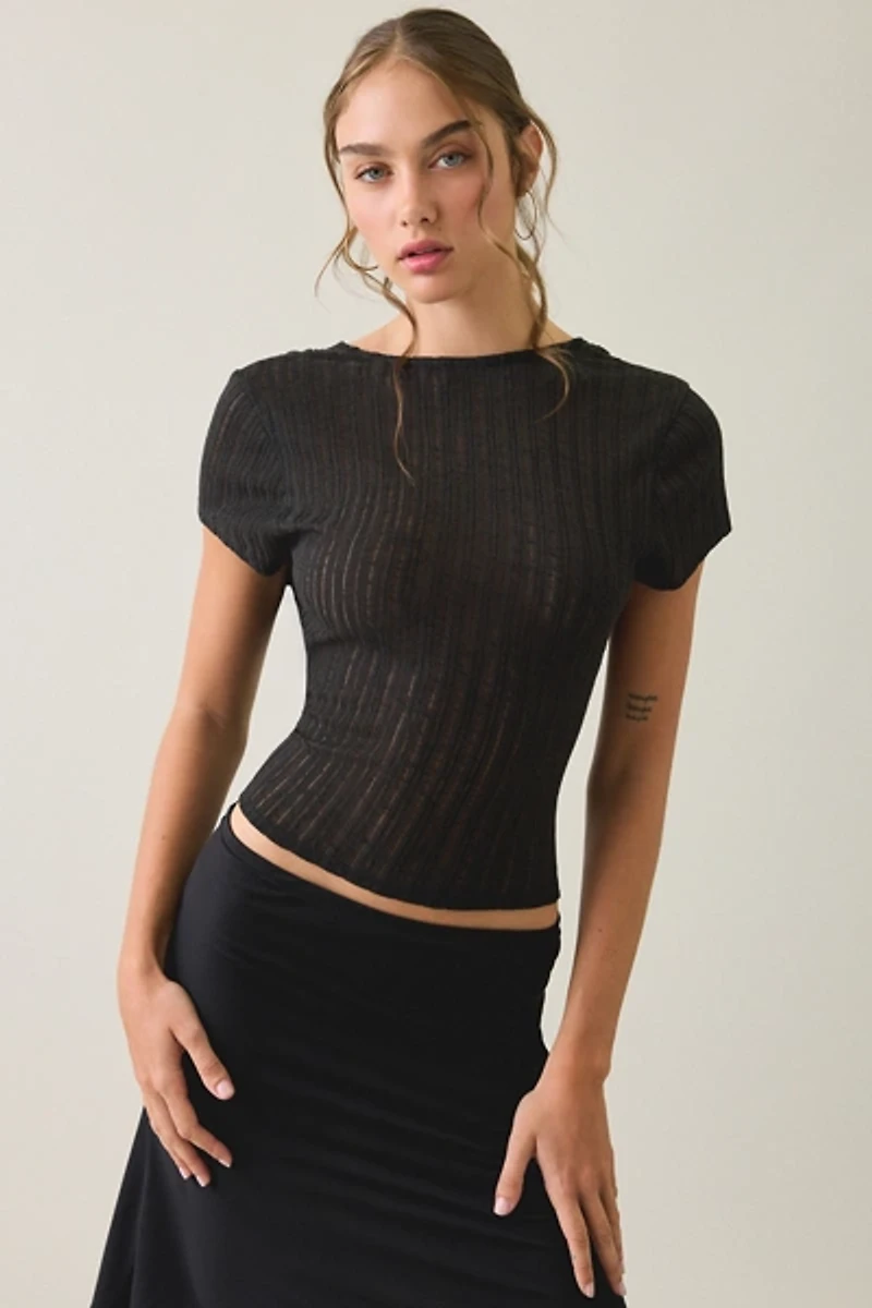 BDG Soren Reversible Surplice Short Sleeve Top