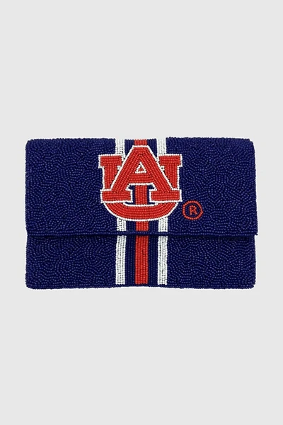 Collegiate Beaded Mini Clutch Bag
