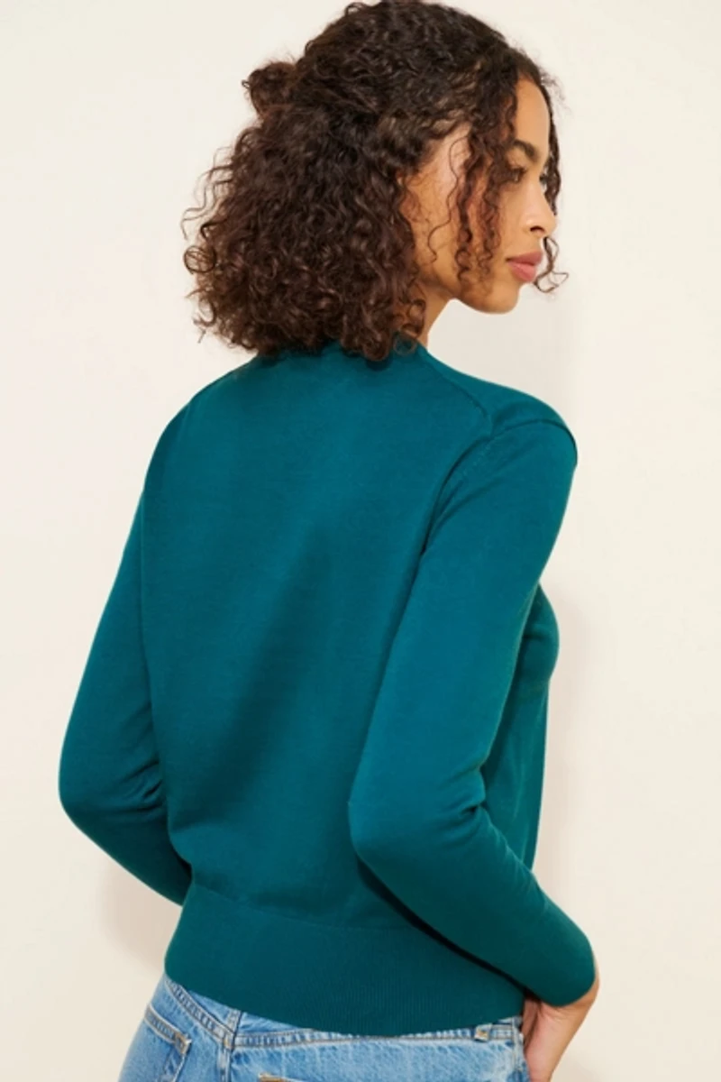 Calvin Klein Smooth Cotton Logo Crewneck Sweater