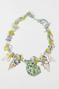 Velvet Luna Seashell and Pearl Statement Necklace