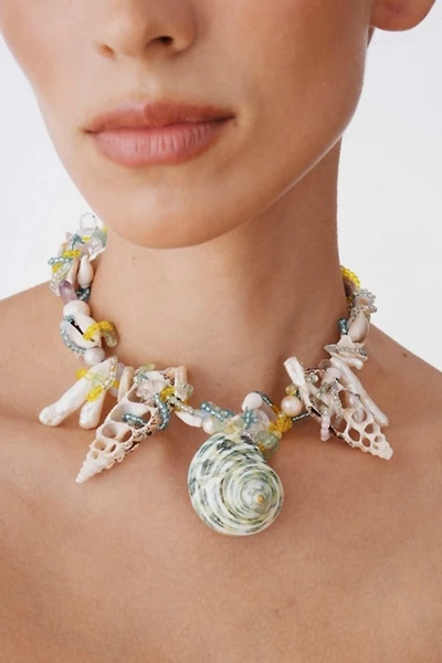 Velvet Luna Seashell and Pearl Statement Necklace