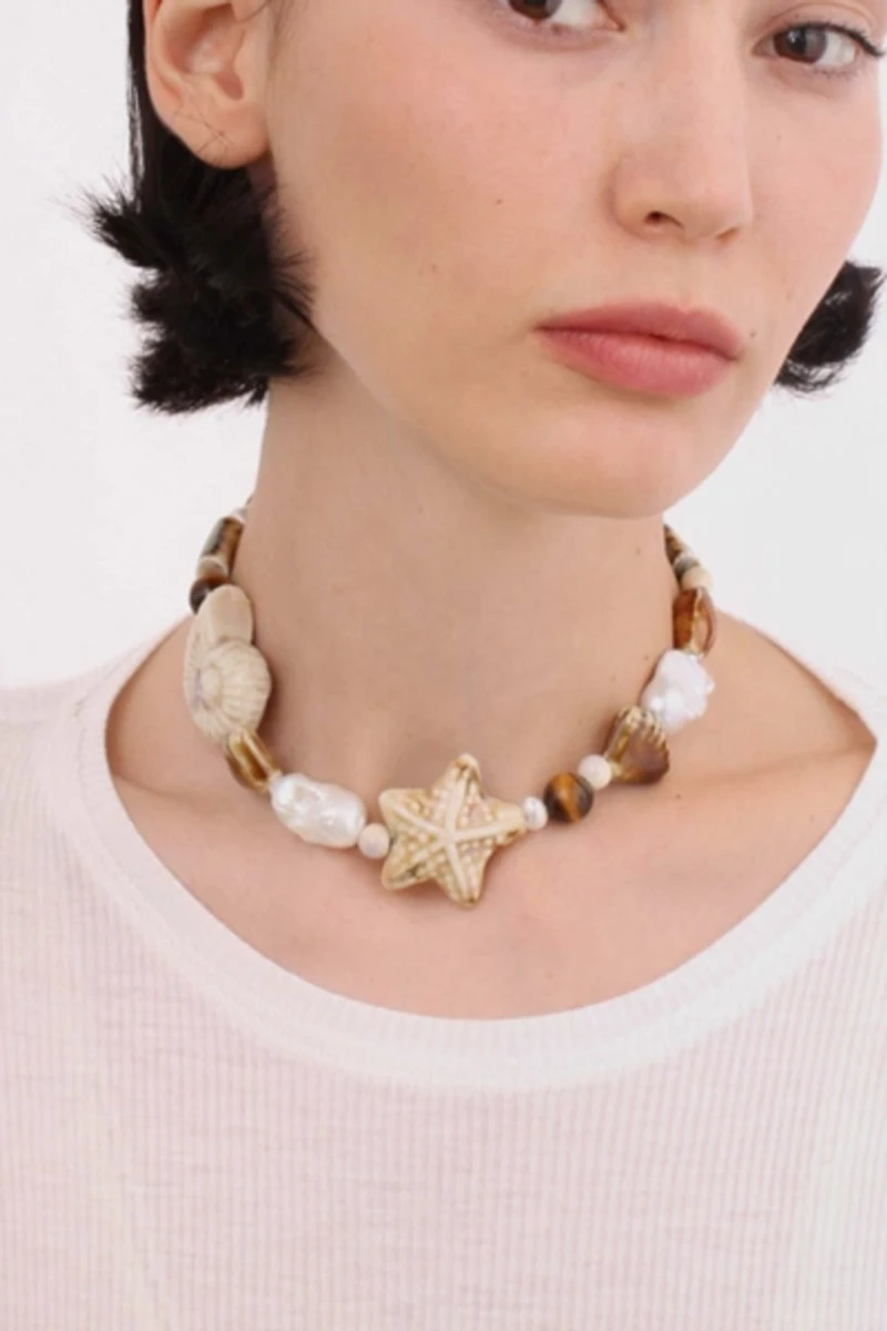 Velvet Luna Ceramic Starfish Necklace
