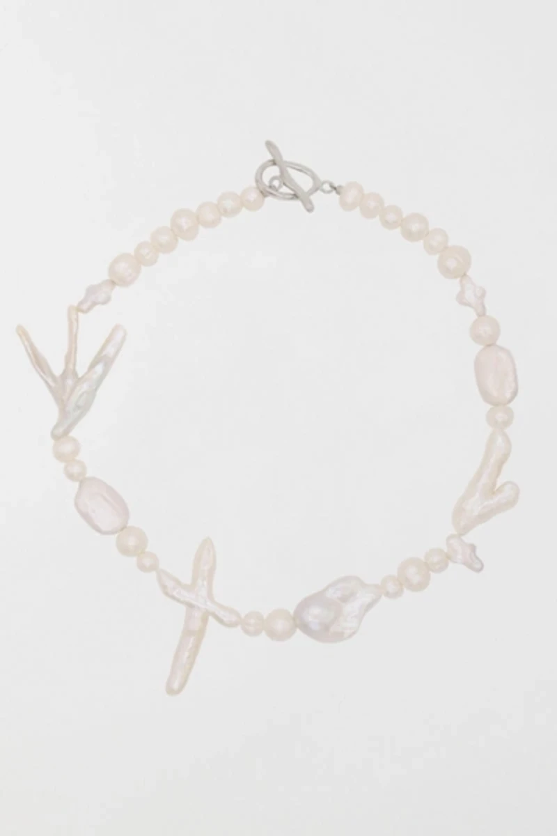 Velvet Luna Pearl Cross Necklace