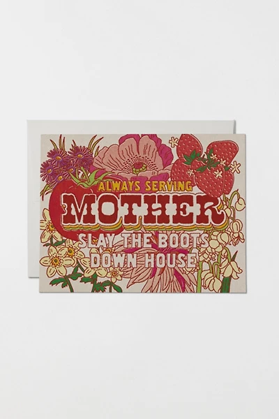 Red Cap Always Serving Mother's Day Greeting Card