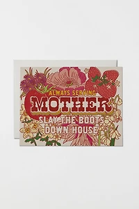 Red Cap Always Serving Mother's Day Greeting Card