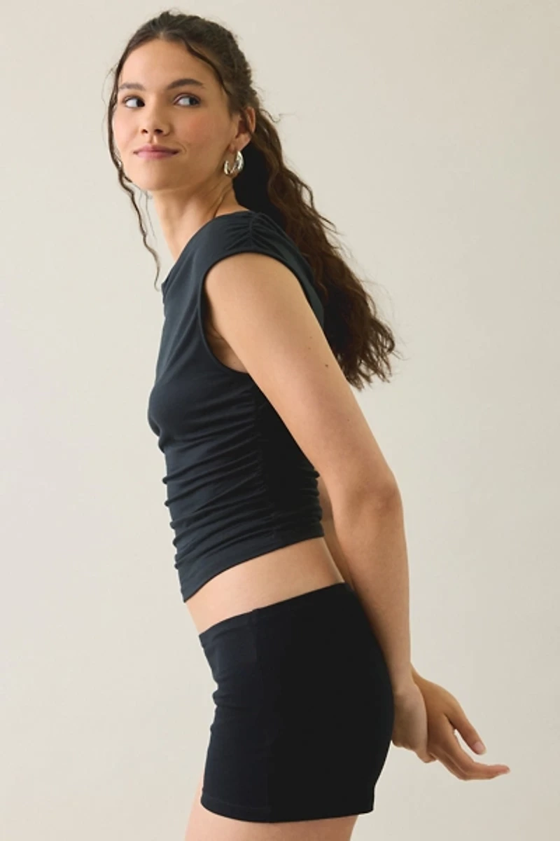 Motel Eunia Low-Rise Micro Shorts