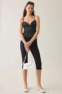 Motel Isamu Polka Dot Ruffle Trim Cami