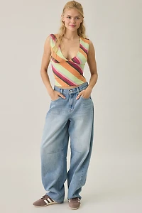 Motel Emberlo Striped Jersey Knit Sleeveless Top