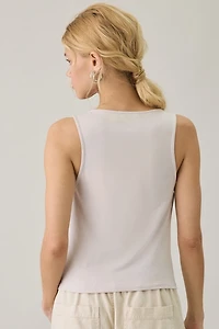Motel Sandia Buckle Strap Plunging Cowl Neck Tank Top