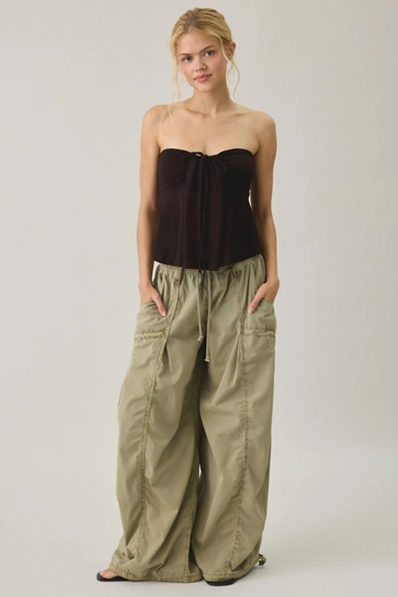 Motel Lue Drape-Front Convertible Tie Tube Top