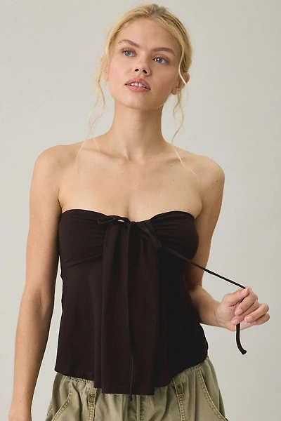 Motel Lue Drape-Front Convertible Tie Tube Top