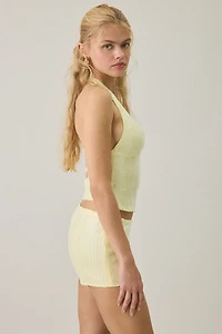 Motel Erna Sequin Low-Rise Micro Shorts
