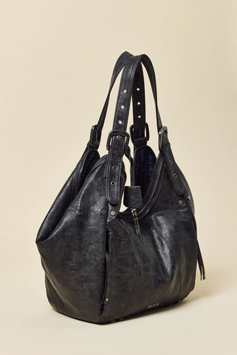 BDG Cici Faux Leather Slouchy Tote Bag