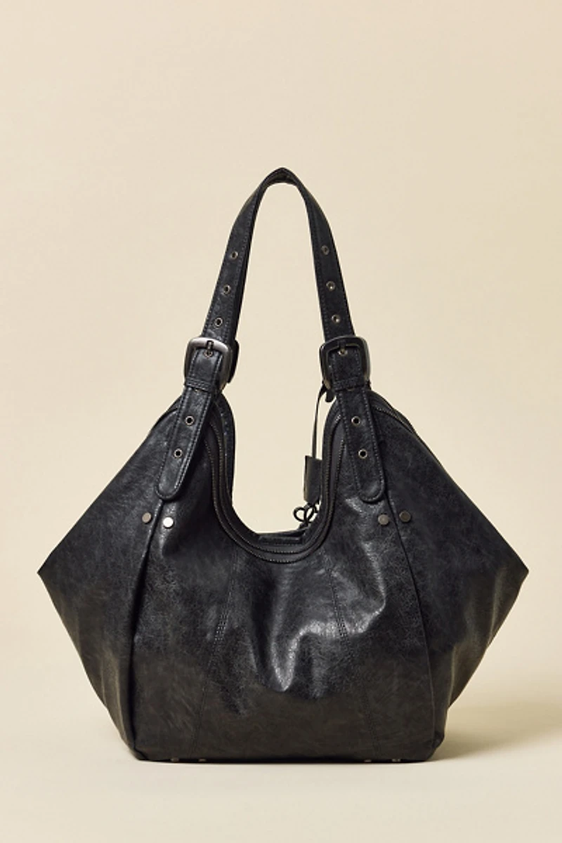 BDG Cici Faux Leather Slouchy Tote Bag