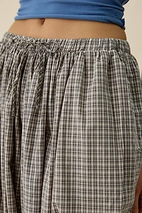 Daisy Street Sesame Check Low-Rise Balloon Pants