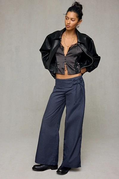 Daisy Street Torrone Belt Detail Cotton Wide Leg Pants