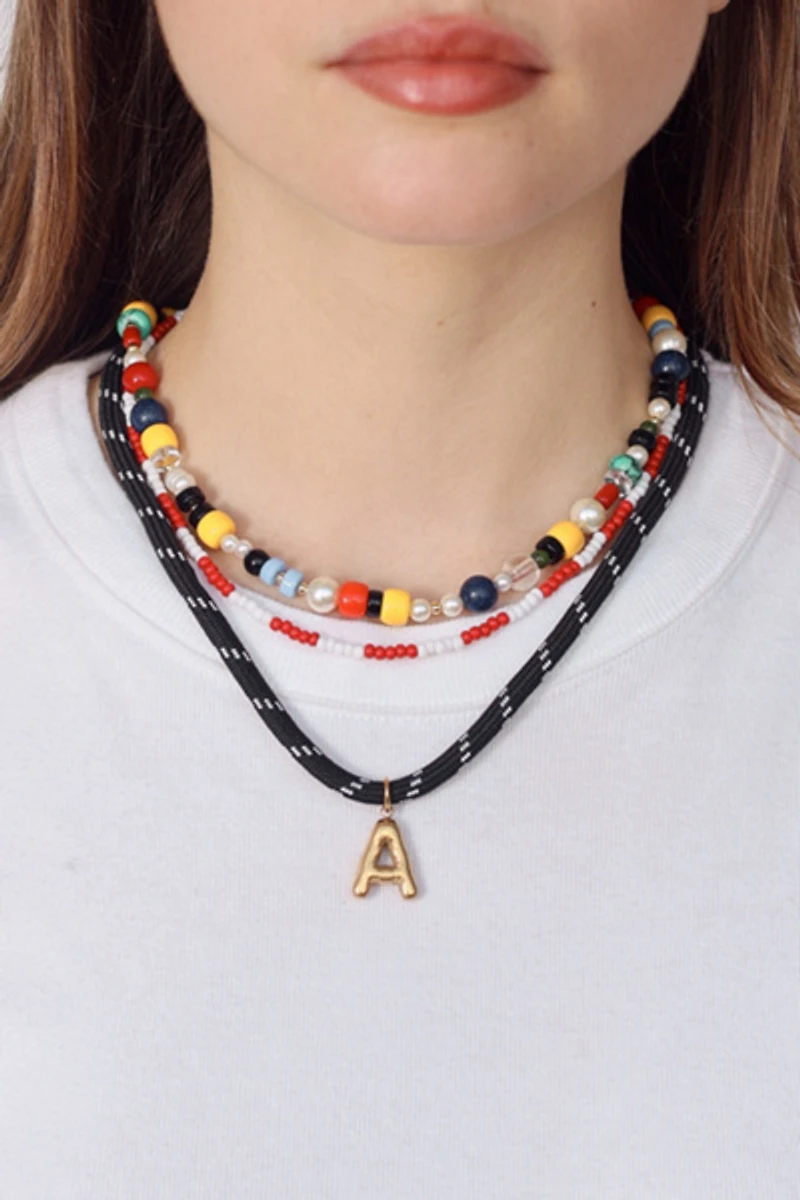 Petit Moments Bubble Initial Paracord Necklace