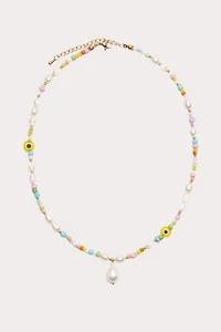 Petit Moments Beaded Pearl Drop Necklace