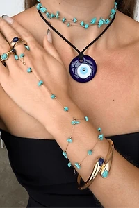 Petit Moments Evil Eye Cord Necklace