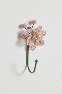 Beaded Flower Iron Wall Hook
