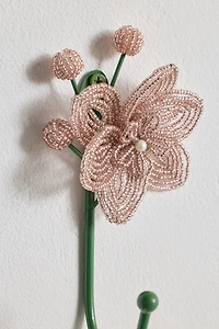 Beaded Flower Iron Wall Hook