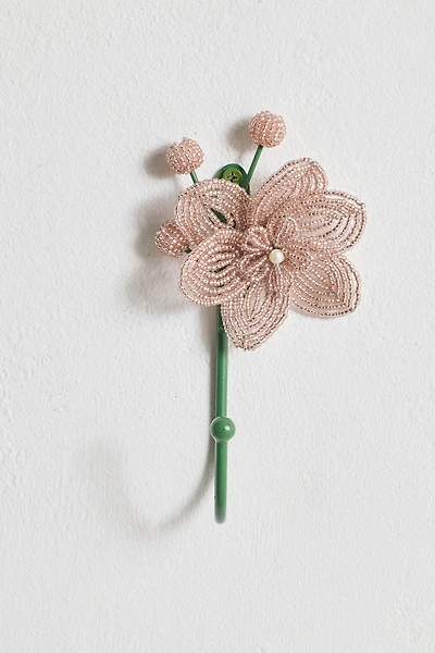 Beaded Flower Iron Wall Hook