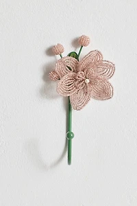 Beaded Flower Iron Wall Hook