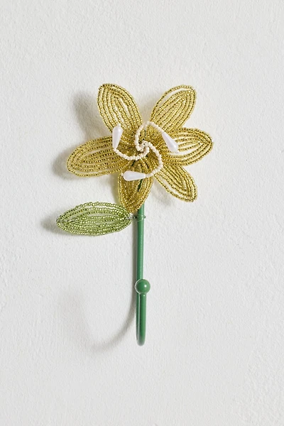Beaded Flower Iron Wall Hook