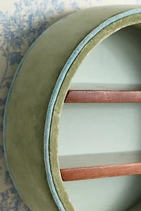 Jane Round Velvet Upholstered Wall Shelf